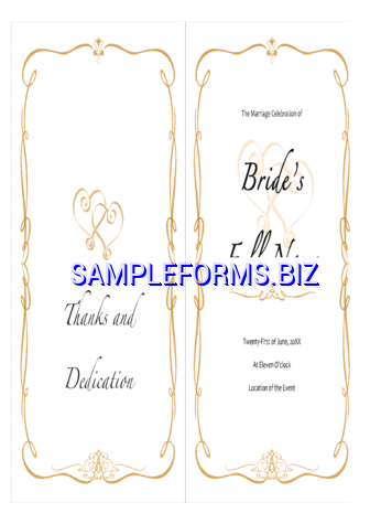 Wedding Program Template 2 dotx pdf free